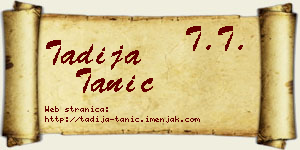 Tadija Tanić vizit kartica